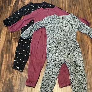 3 Old Navy Jumpsuit Rompers, Cheetah, Maroon & Black
